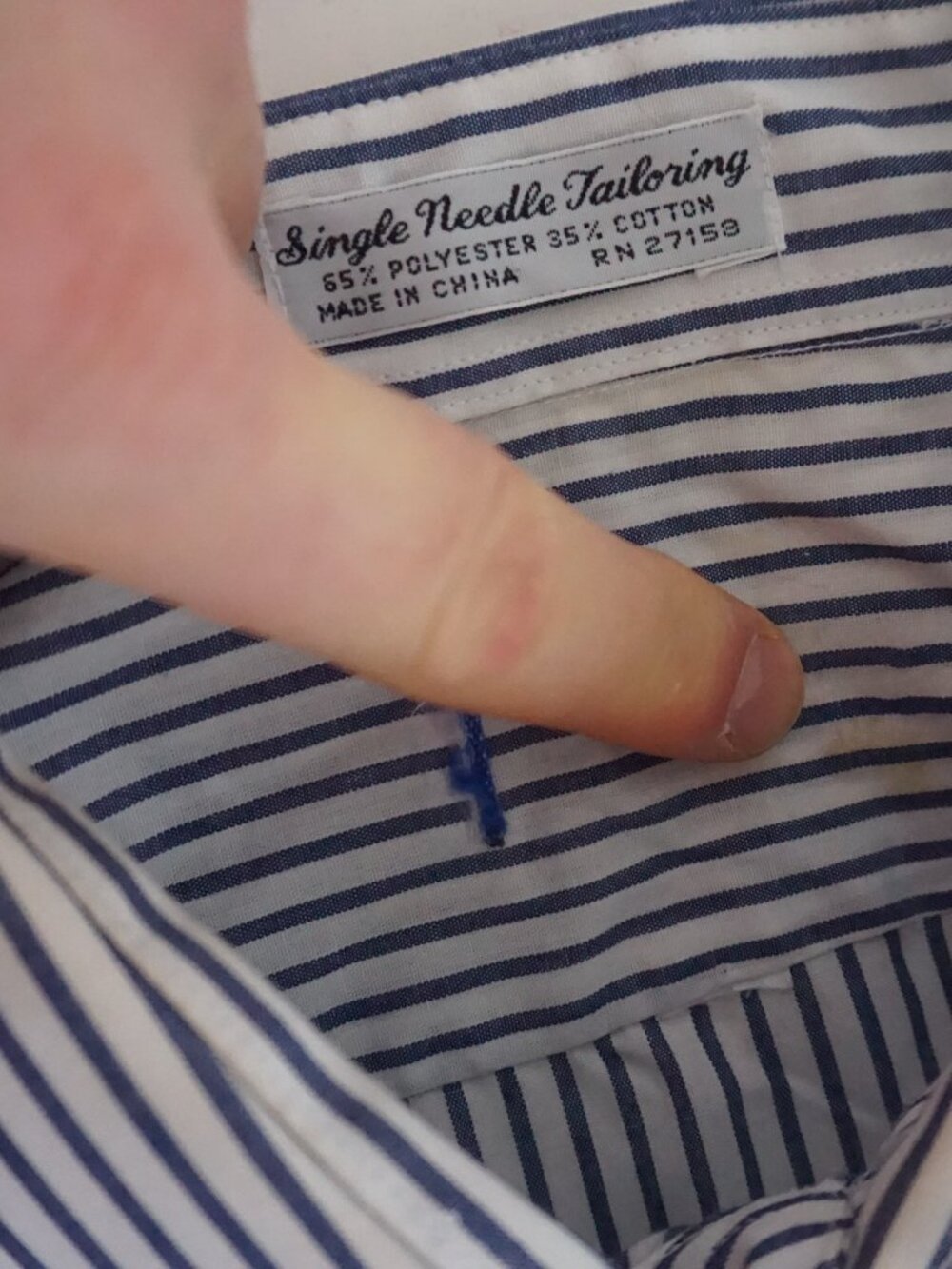 Vintage Minnie Mouse Blue White Stripe Disney Button Front Tunic Shirt XL - Picture 16 of 16